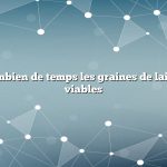 Question : combien de temps les graines de laitue sont-elles viables